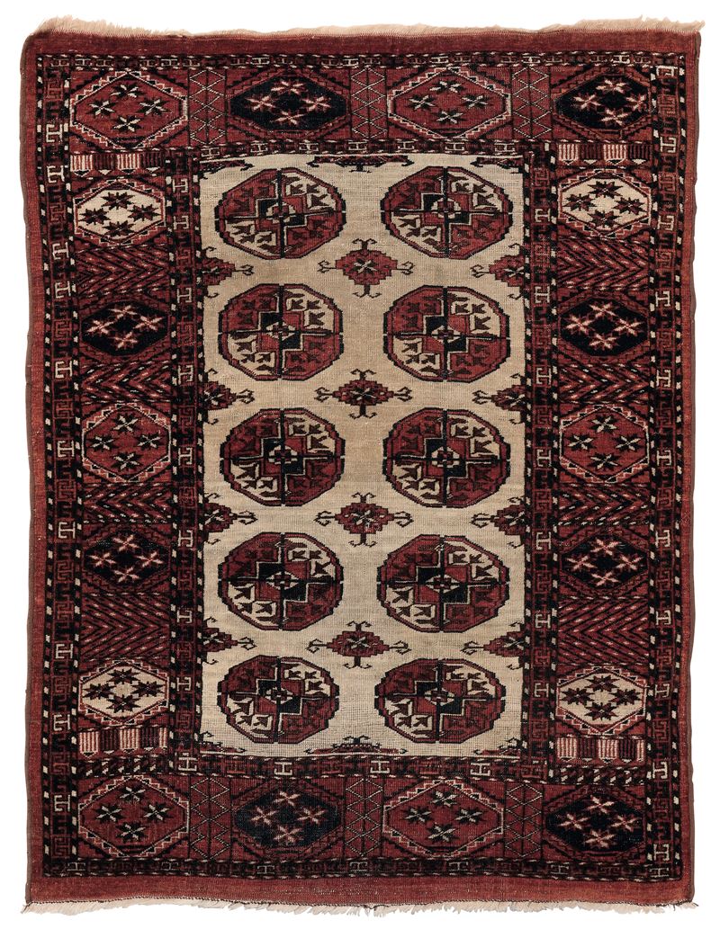 Tappeto Turkestan orientale inizio XX secolo  - Asta Tappeti Antichi - Cambi Casa d'Aste