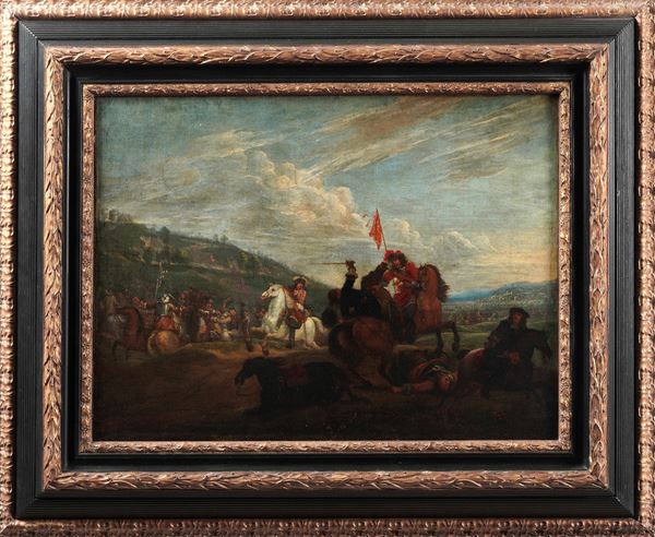 Scuola fiamminga del XVII secolo Battaglia