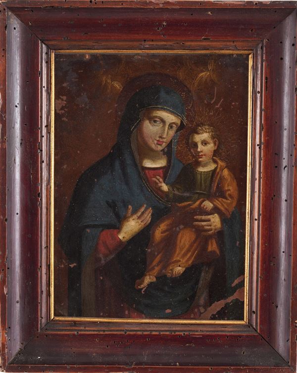 Scuola del XVIII secolo Madonna con Bambino