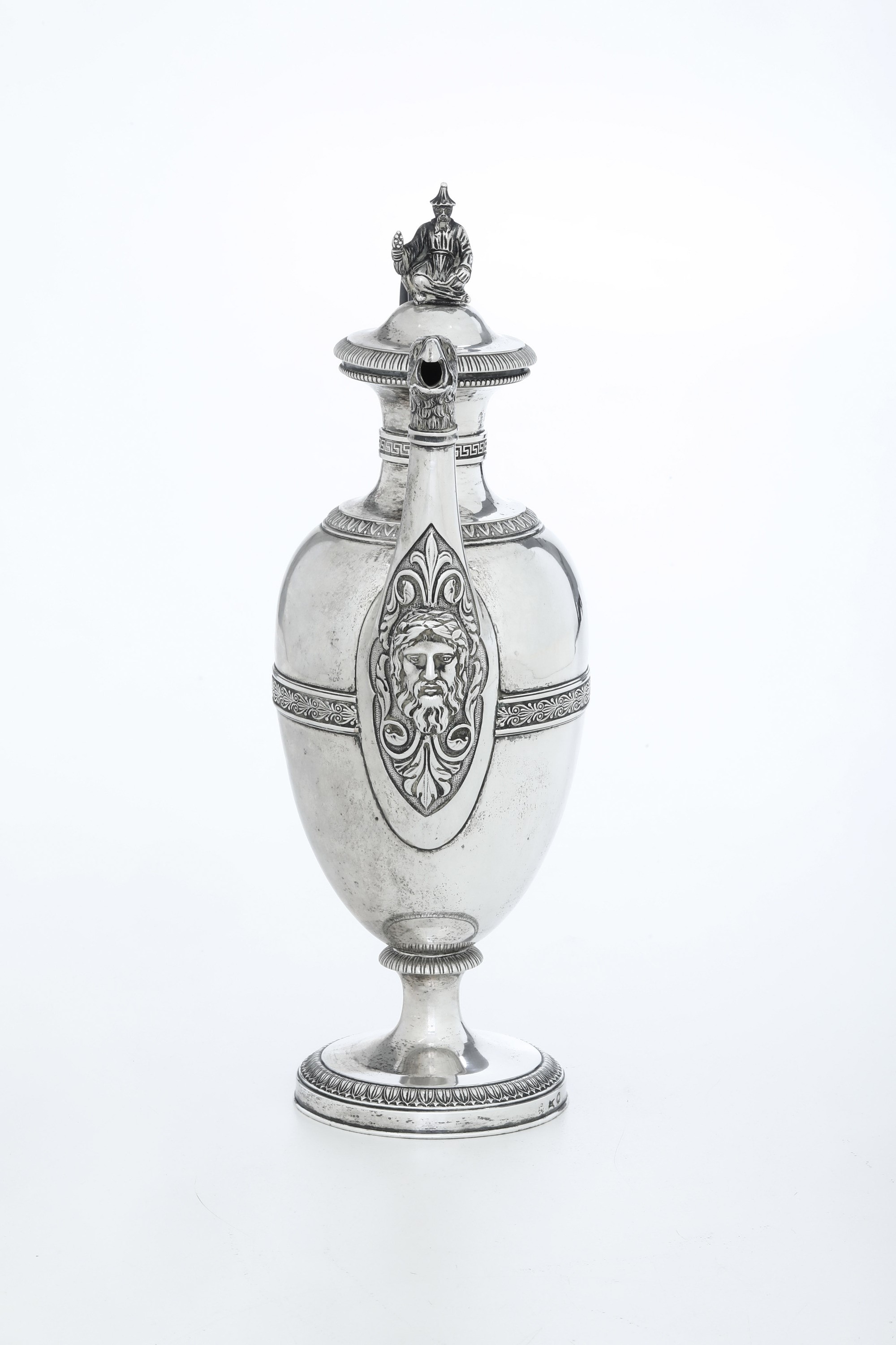 Elegante Caffettiera. Milano XIX Secolo, Marchio Dell'argentiere (documentato ma Non Identificato...