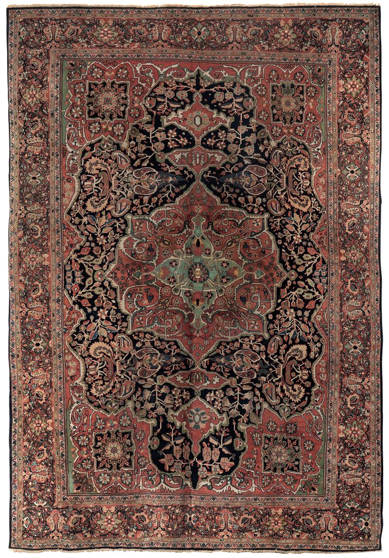 Elegante tappeto Saruk, Persia XIX secolo  - Auction Fine Carpets and Rugs - Cambi Casa d'Aste