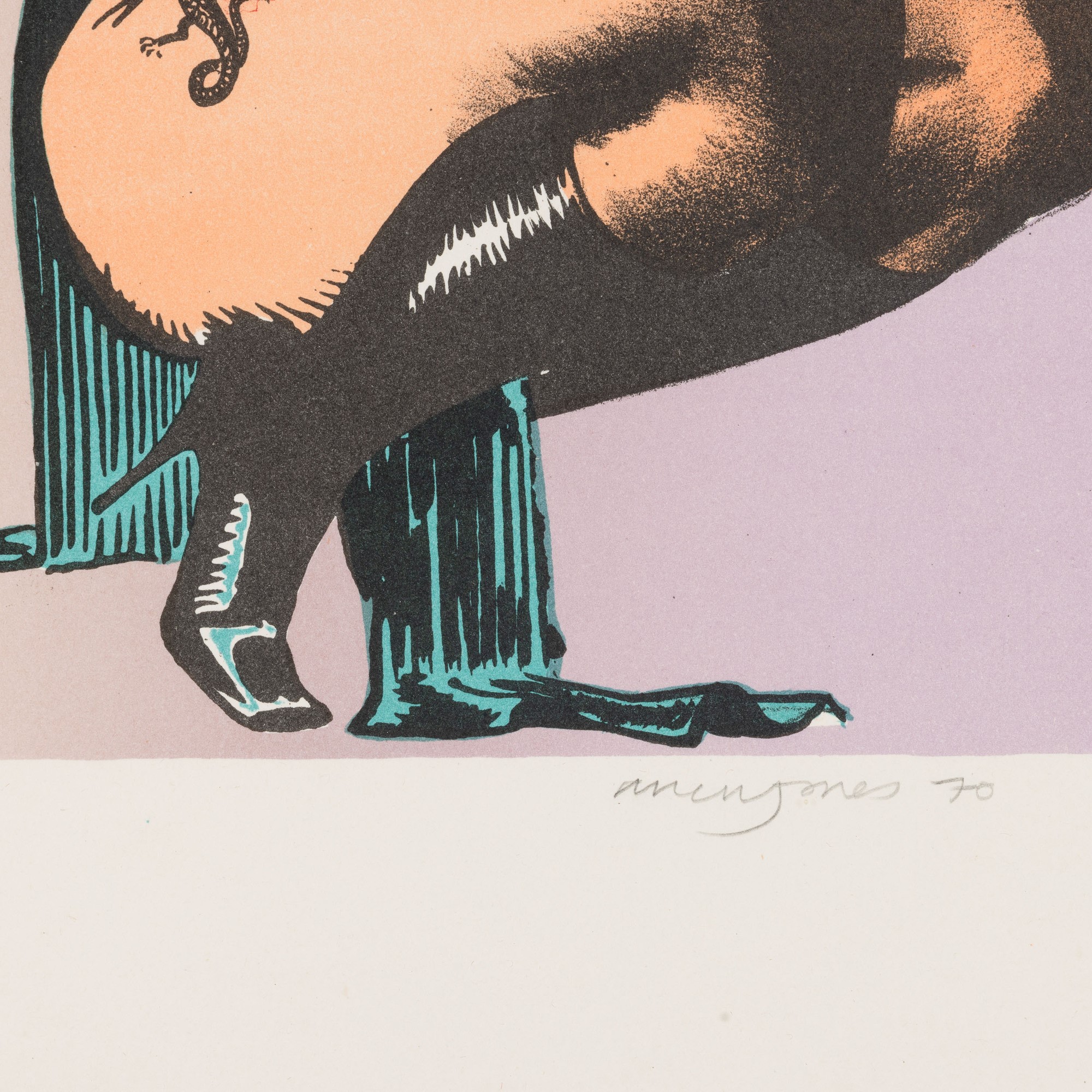 Allen Jones - Right Handed Lady, litografia, 1970
