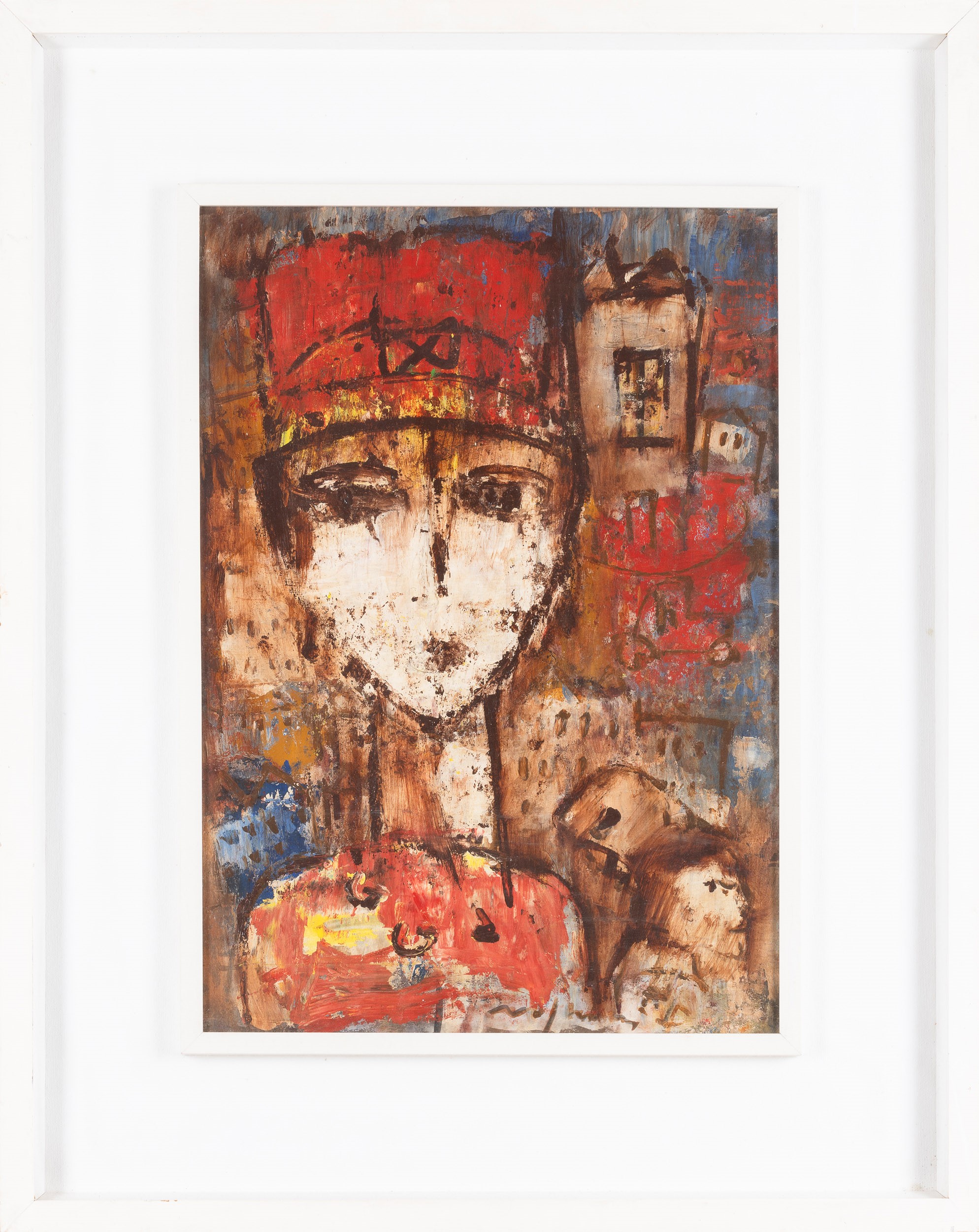 Franco Rognoni - Senza titolo (olio su cartone applicato su tela, 1964)
