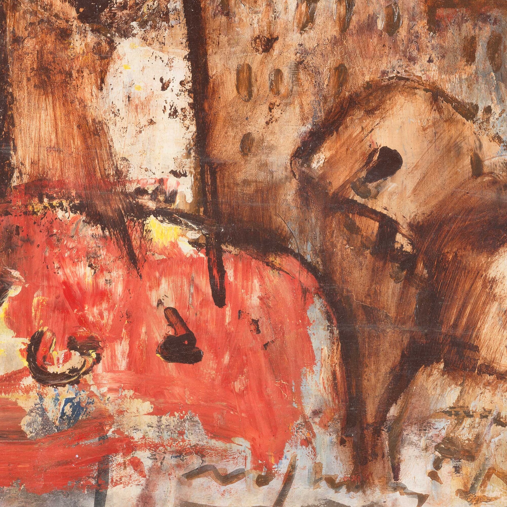 Franco Rognoni - Senza titolo (olio su cartone applicato su tela, 1964)
