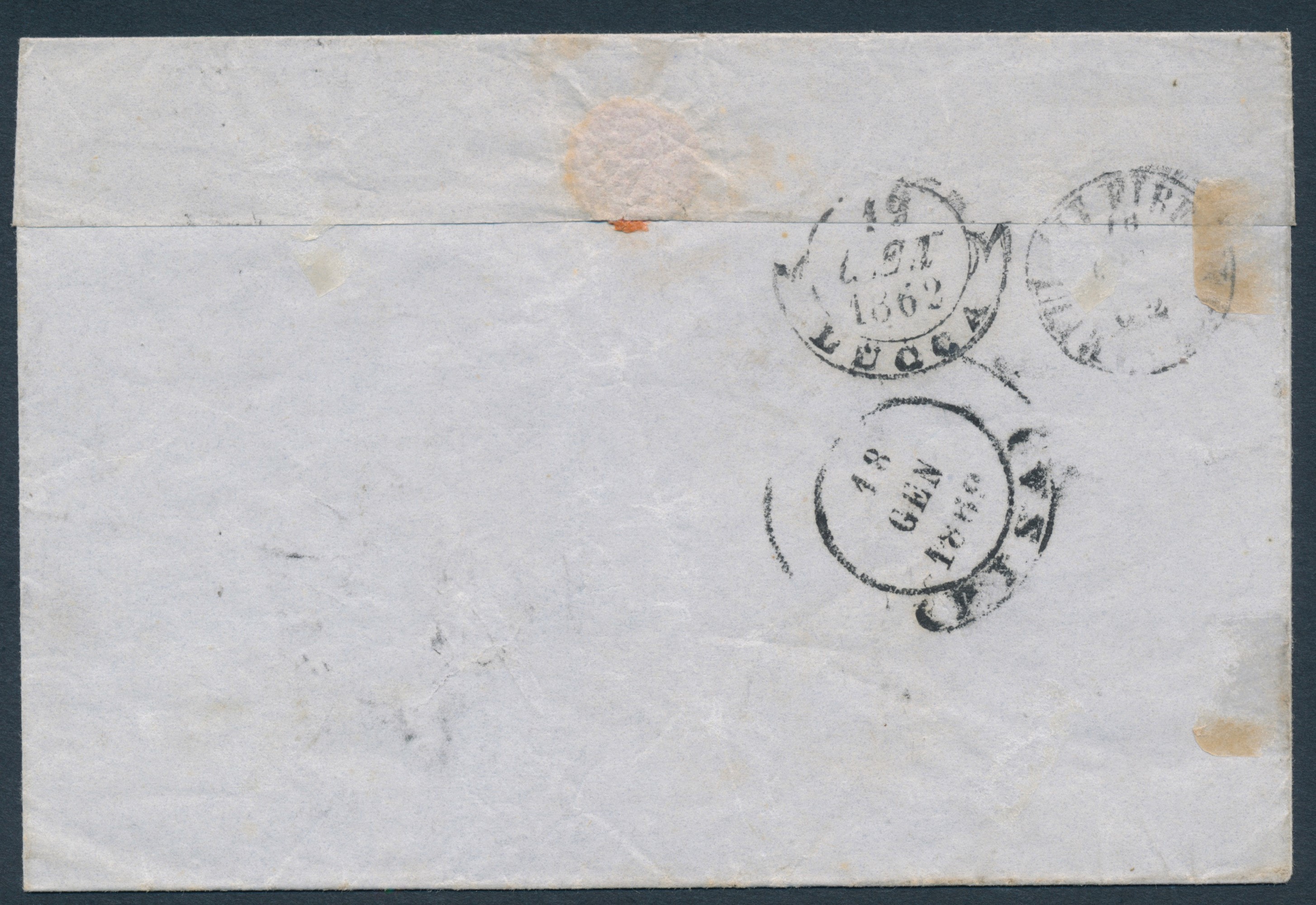 1862 - Regno D’italia - Lettera da Poggibonsi per Lucca Via Pisa Trasportata Dall’ambulante “livo...