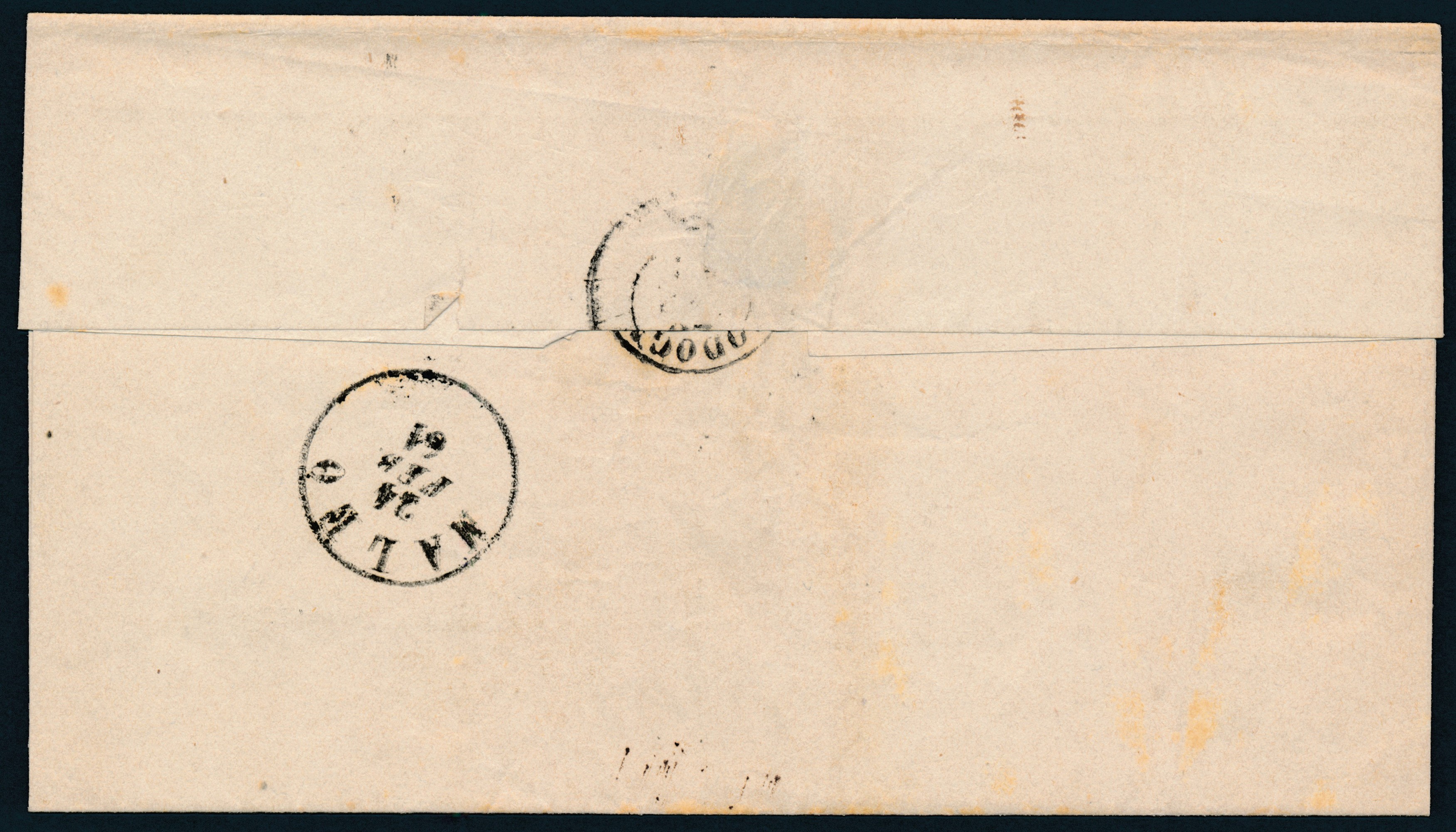 1861 - Regno D'italia - Lettera da Lodi a Cornogiovane Via Codogno e Maleo del 23 Febbraio Affran...