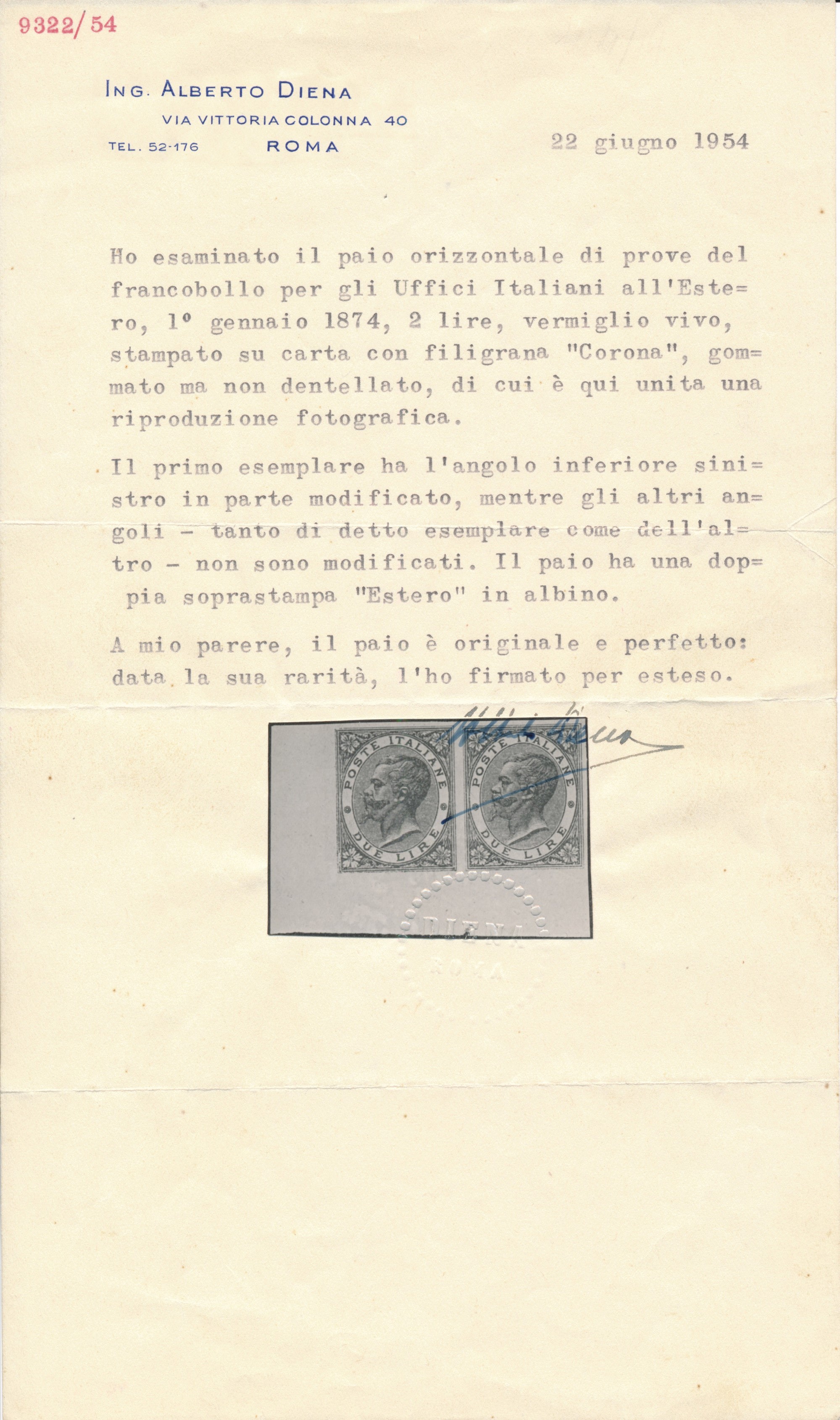 1874 - Regno D’italia - Uffici Postali All’estero - Levante - Emissioni Generali - Coppia Orizzon...