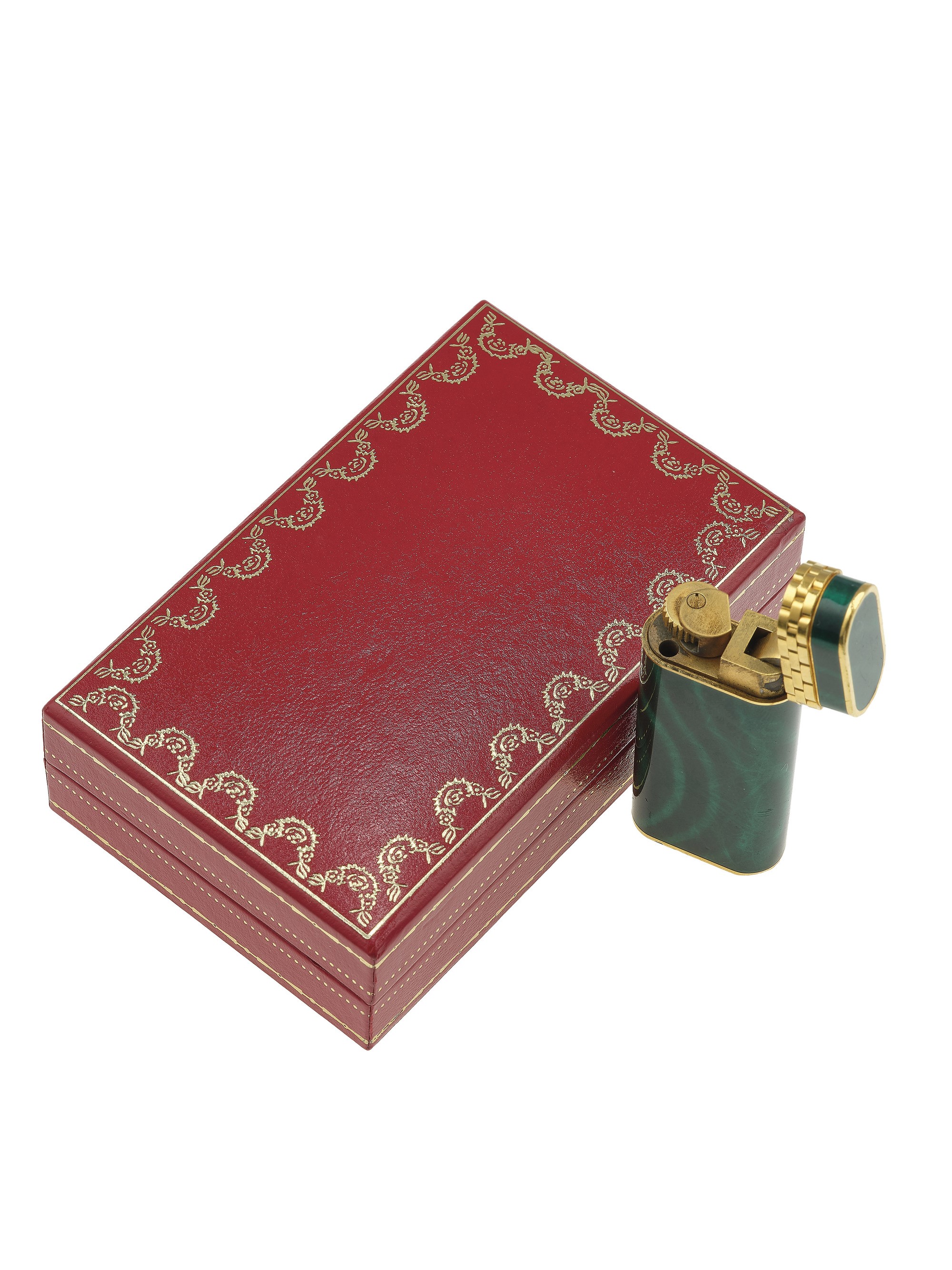 Cartier, Paris, Accendino con smalto effetto malachite