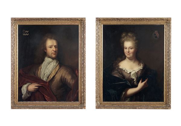 Scuola francese del XVIII secolo Ritratti di coniugi