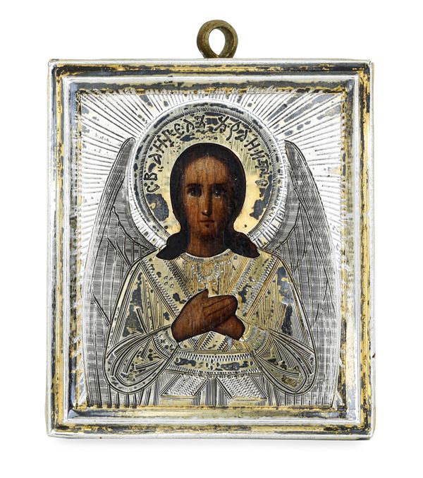 Angelo custode. Icona tempera su tavola