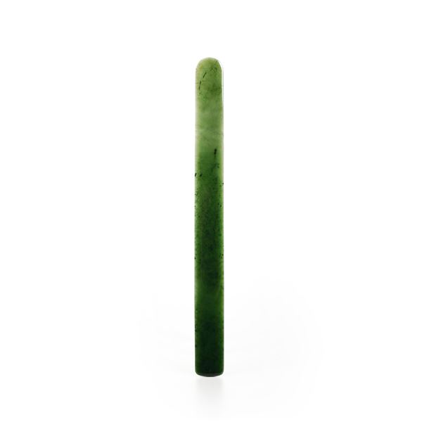 Lastra tagliacarte in giada verde, Cina, XX secolo