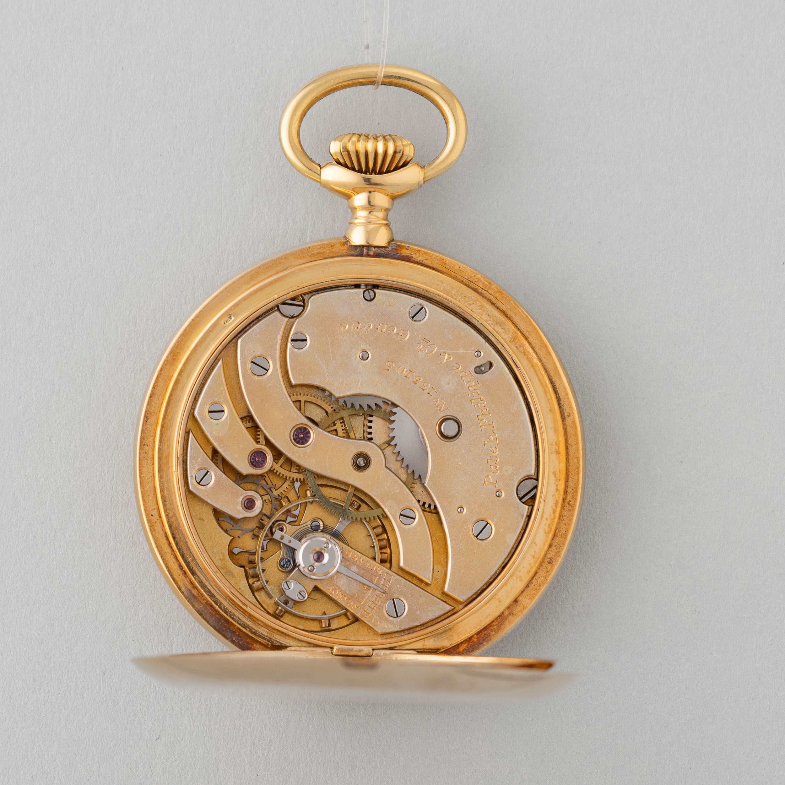 Patek Philippe - Pocket Watch Savonette in Oro Giallo 18k, Quadrante in Smalto Bianco con Numeri ...