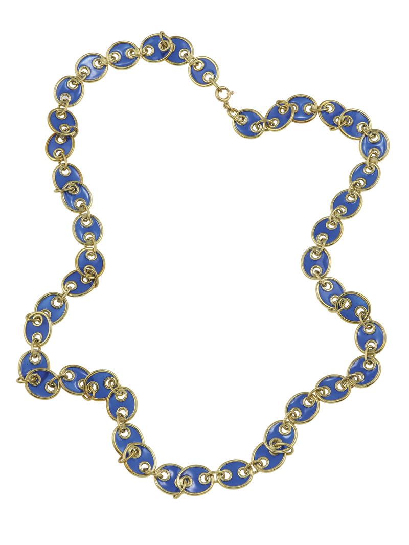 "Plique-à-jour" enamel and gold necklace  - Auction Fine Jewels - Cambi Casa d'Aste