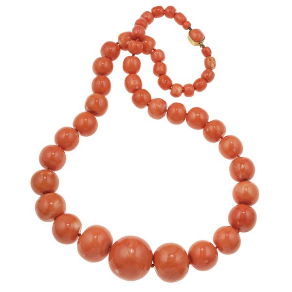 Coral and gold necklace. Damage. Gemmological Report CISGEM n. 4583