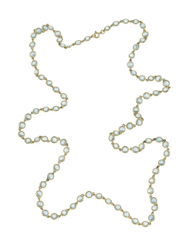 Sautoir con acquemarine