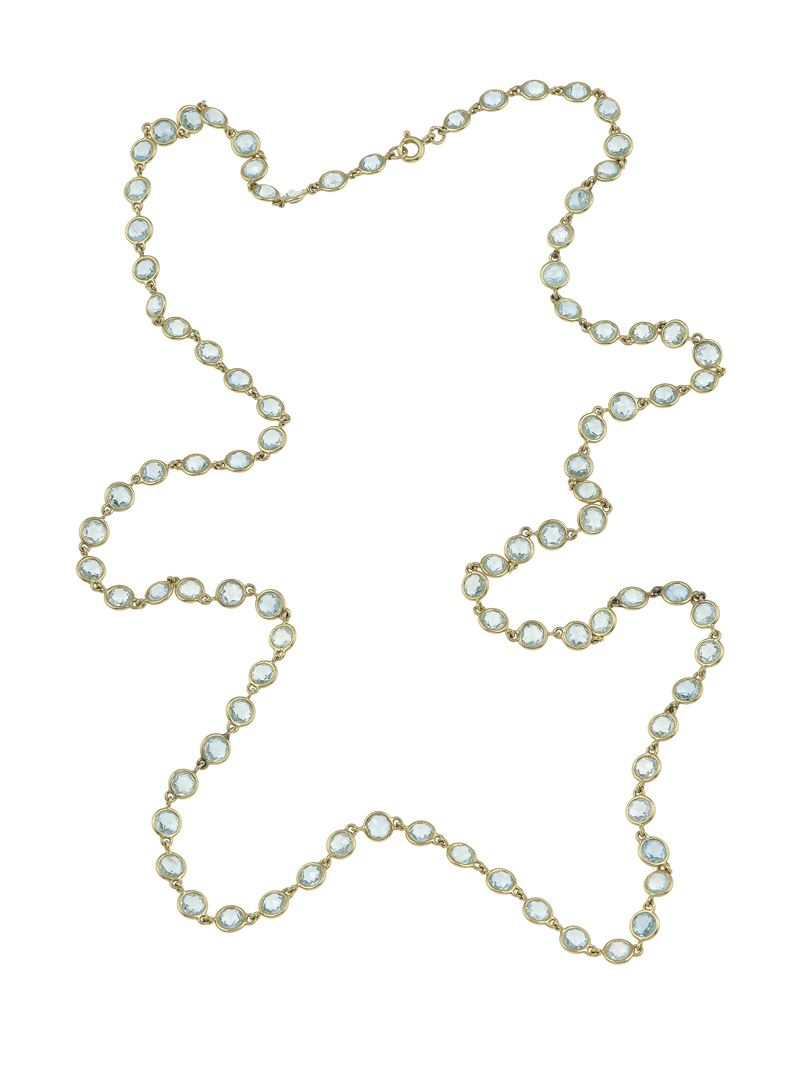 Sautoir con acquemarine  - Asta Fine Jewels - Cambi Casa d'Aste