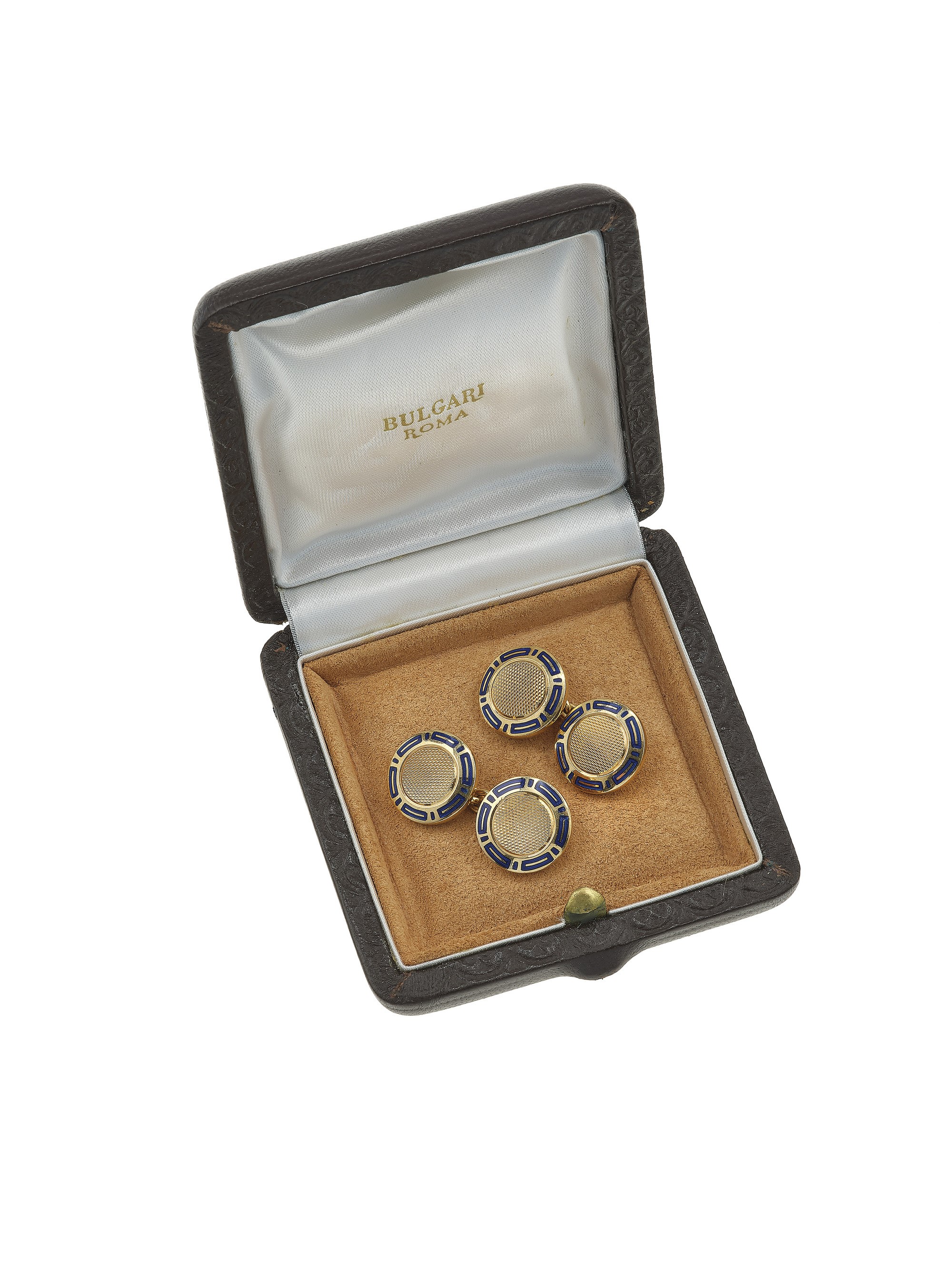 Bulgari, Bottoni da polso con smalto blu