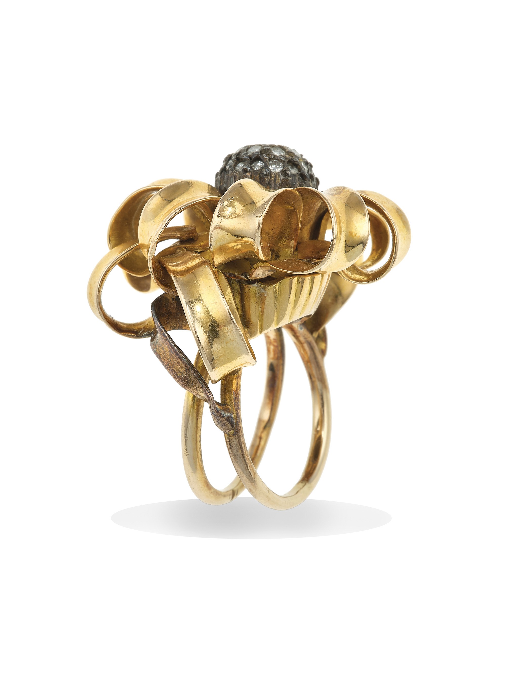 Anello “fiore” con Piccoli Diamanti