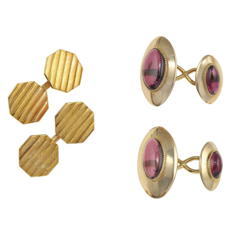 Due paia di bottoni da polso  - Asta Fine Jewels - Cambi Casa d'Aste