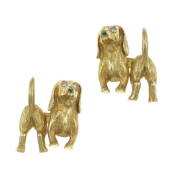 Pair of gold cufflinks