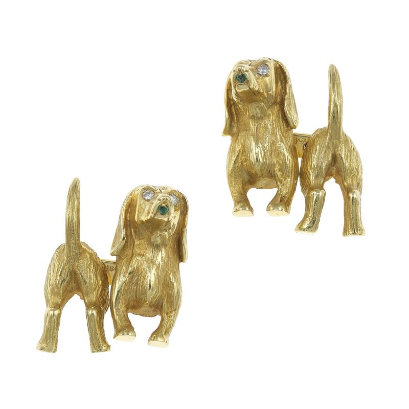 Pair of gold cufflinks  - Auction Fine Jewels - Cambi Casa d'Aste