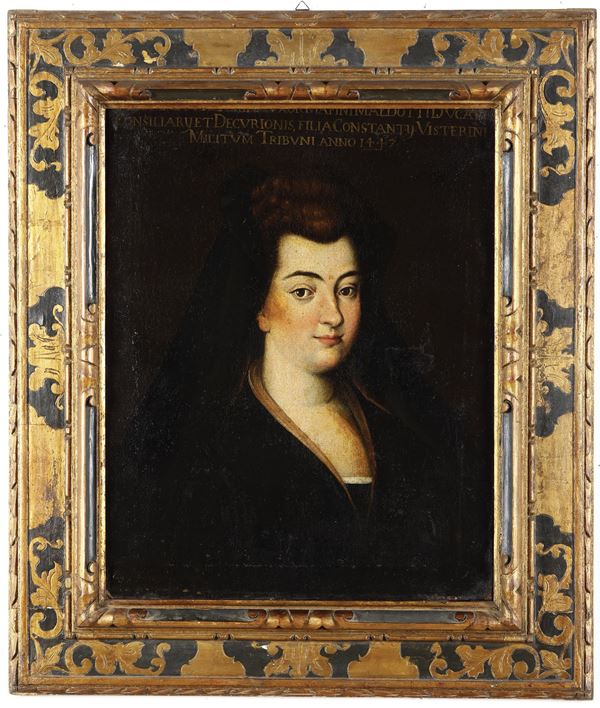 Scuola romana del XVI secolo Ritratto di gentildonna