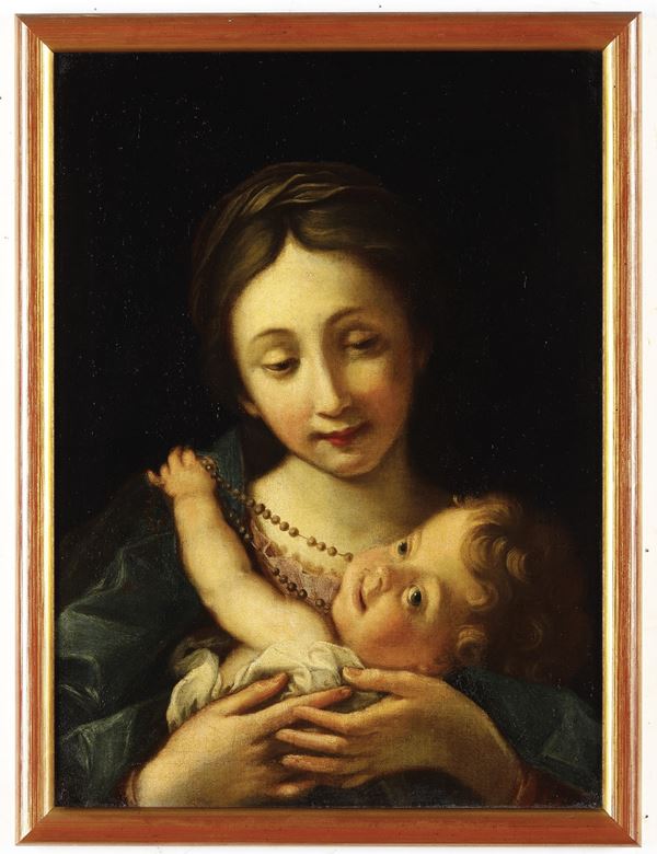 Scuola del XVIII secolo Madonna con bambino