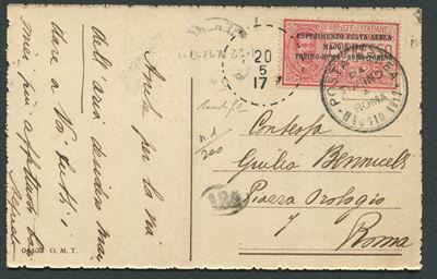 1917 - Regno D’italia - Esperimento di Posta Aerea Torino-roma-torino - 22 Maggio Volo Torino-rom...