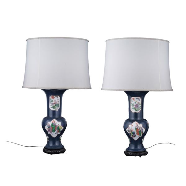 Coppia di vasi. Cina, Dinastia Qing, XIX secolo