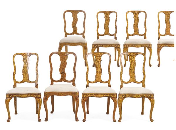Gruppo di dodici sedie. Olanda, XVIII-XIX secolo