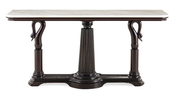 Consolle in legno intagliato ed ebanizzato. Napoli, prima metà del XIX secolo