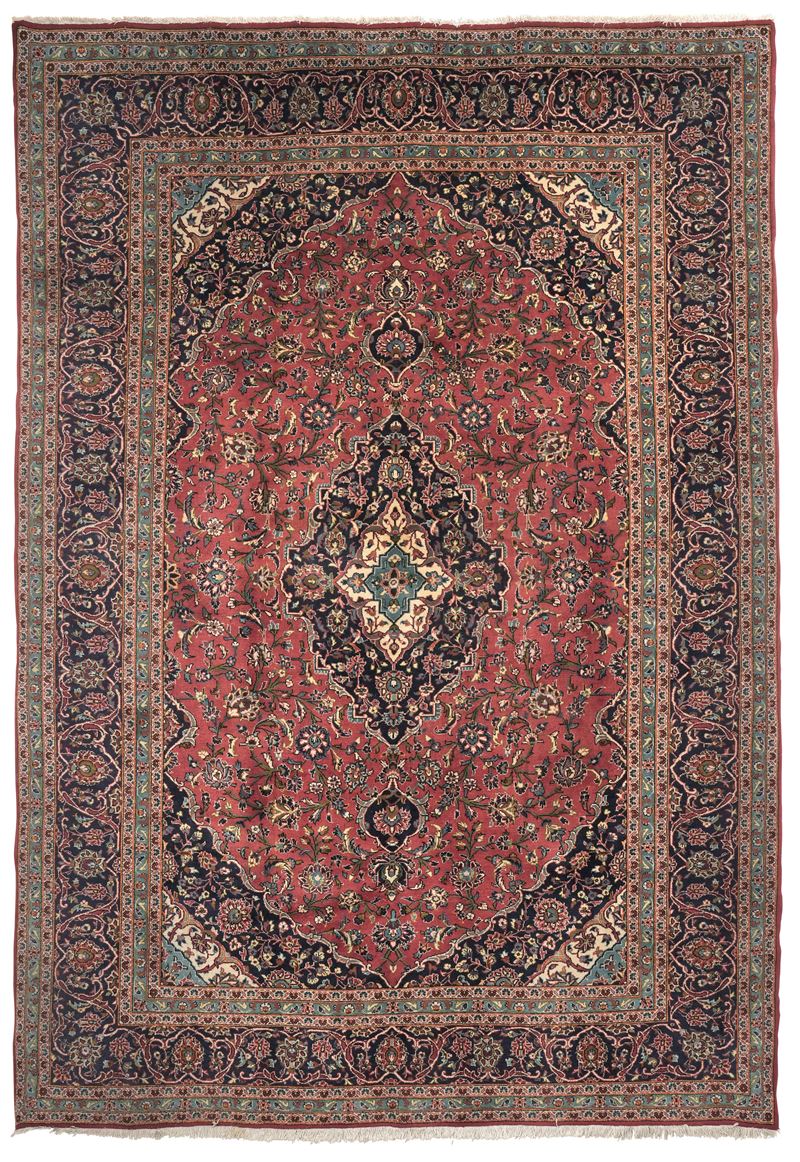 Tappeto Kashan, Persia inizio XX secolo  - Asta Tappeti Antichi - Cambi Casa d'Aste