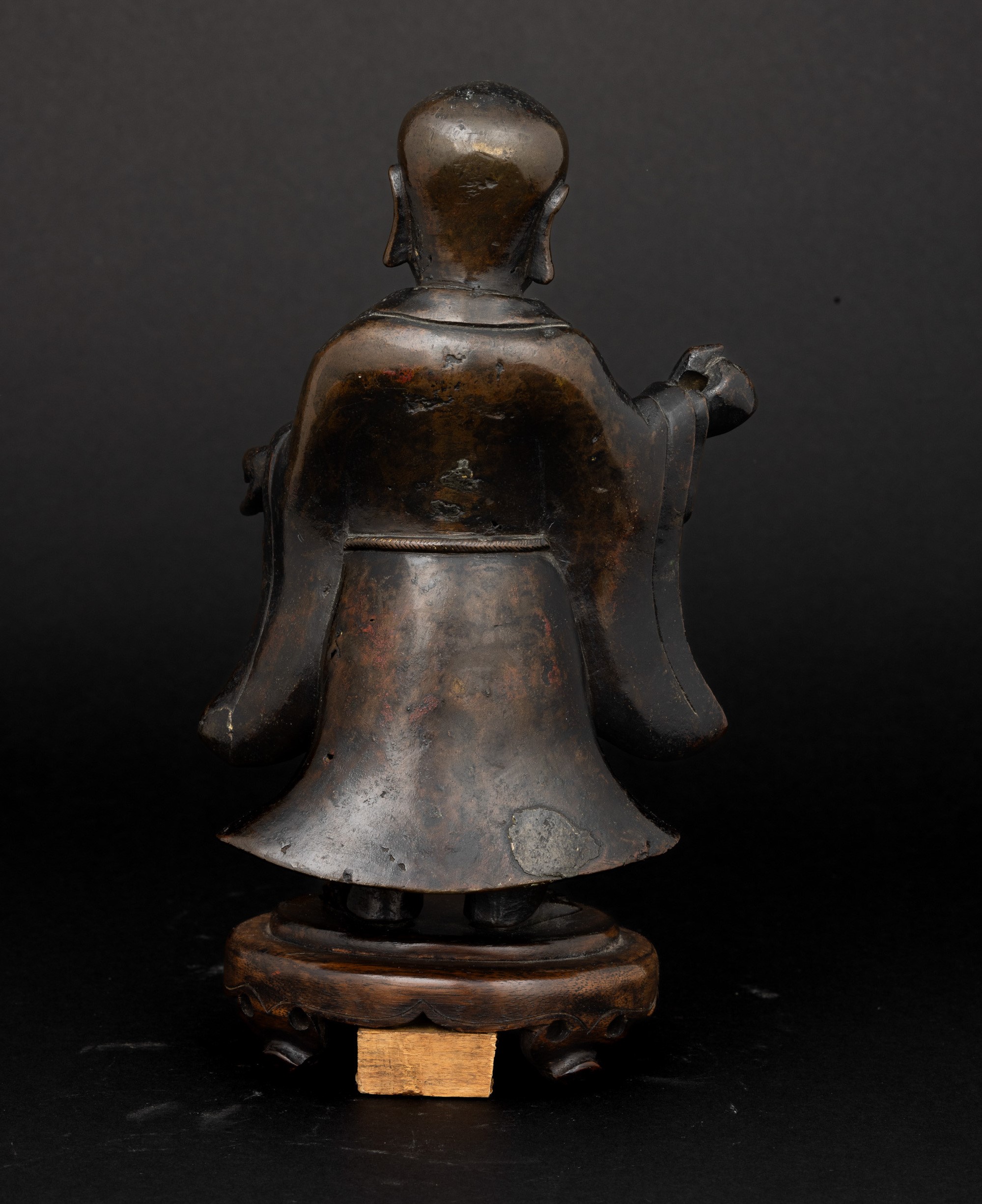 Figura di Budai in Bronzo, Cina, Dinastia Ming, Fine XVII Secolo