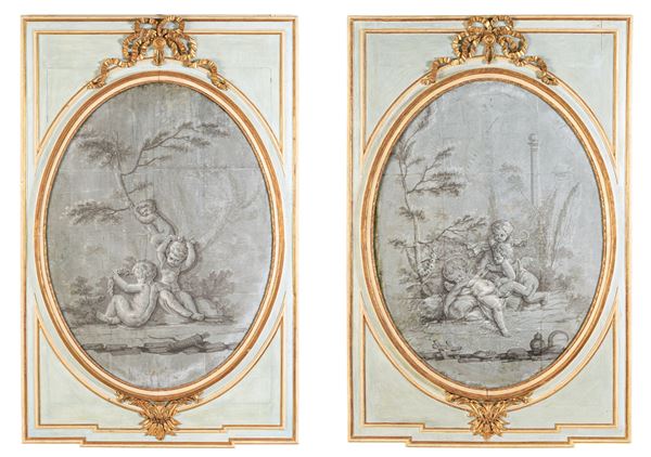 Scuola francese del XVIII secolo Giochi di putti