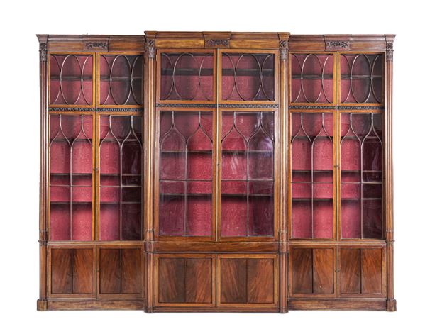 Grande libreria in mogano. Inghilterra, XIX-XX secolo