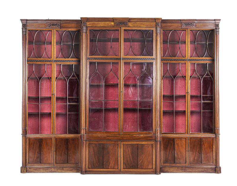 Grande libreria in mogano. Inghilterra, XIX-XX secolo  - Auction Italian Residences - Cambi Casa d'Aste