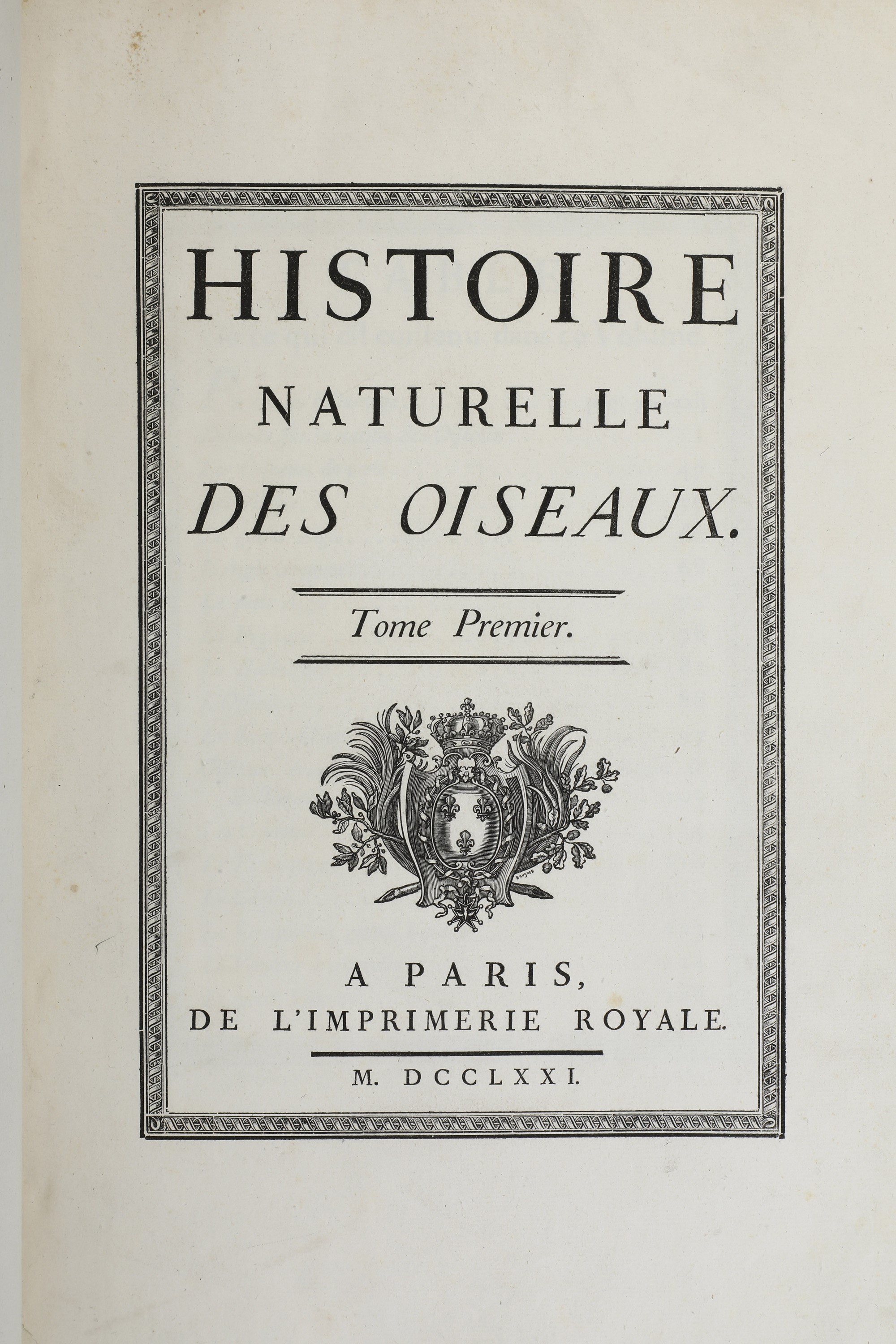 Leclerc Georges Louis Marie , Comte De Buffon (1707-1788). Histoire Naturelle Des Oiseauxparigi, ...