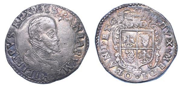 MILANO. FILIPPO II D'ASBURGO, 1554-1598. Scudo d'argento s.d.