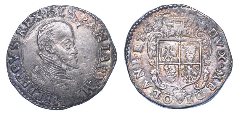 MILANO. FILIPPO II D'ASBURGO, 1554-1598. Scudo d'argento s.d.  - Asta Numismatica - I - Cambi Casa d'Aste