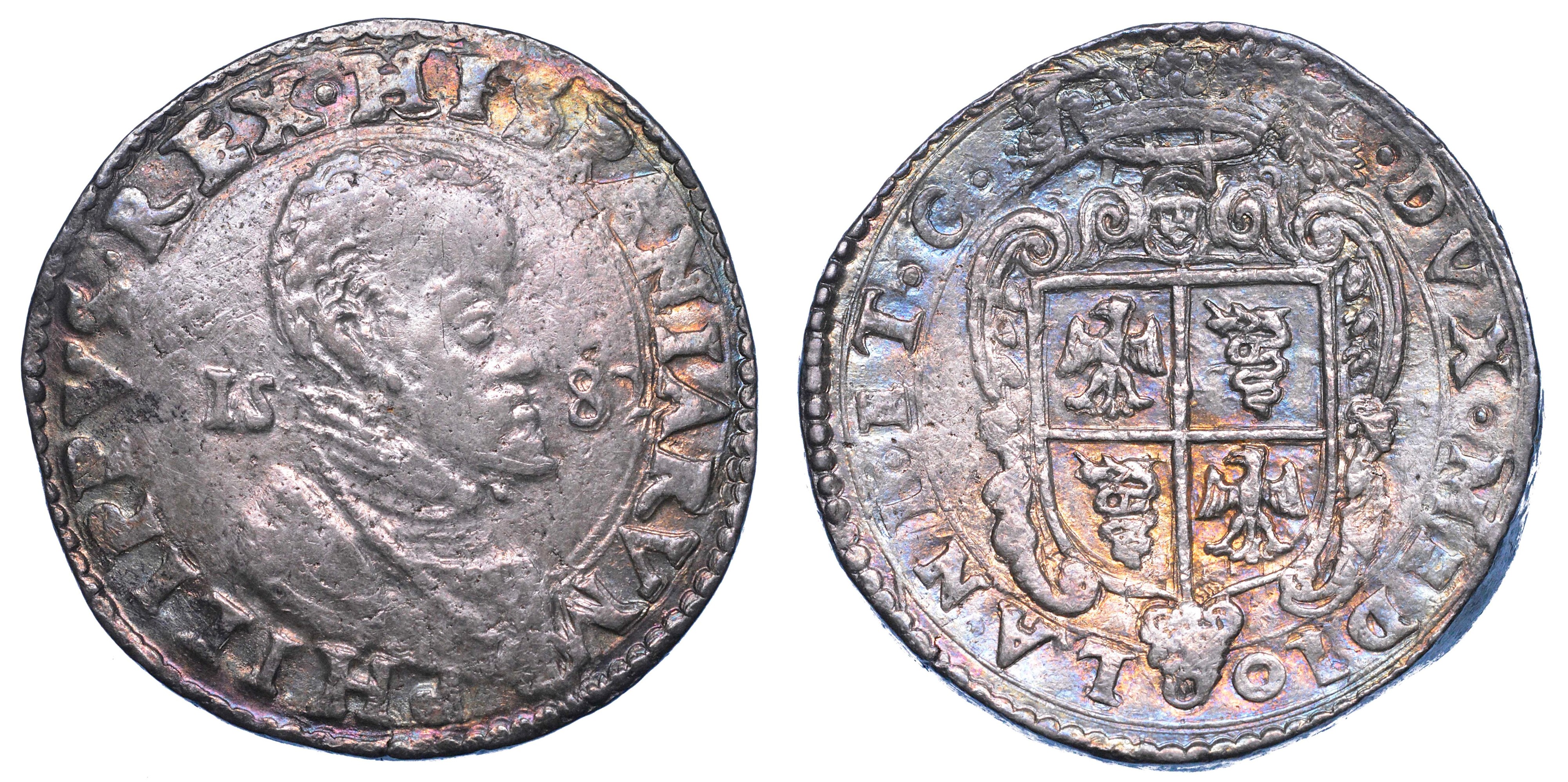 Milano. Filippo II D'asburgo, 1554-1598. Scudo D'argento 1582.