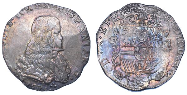 MILANO. CARLO II DI SPAGNA, 1665-1700. Filippo o Carlo 1676.