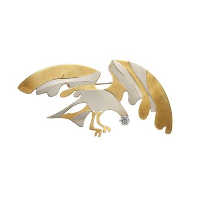 Spilla "aquila" con Zirconia Cubica