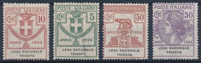 1924 – Regno D’italia – Enti Parastatali – “lega Nazionale Trieste” Serie Cpl. (sass. S.2908).