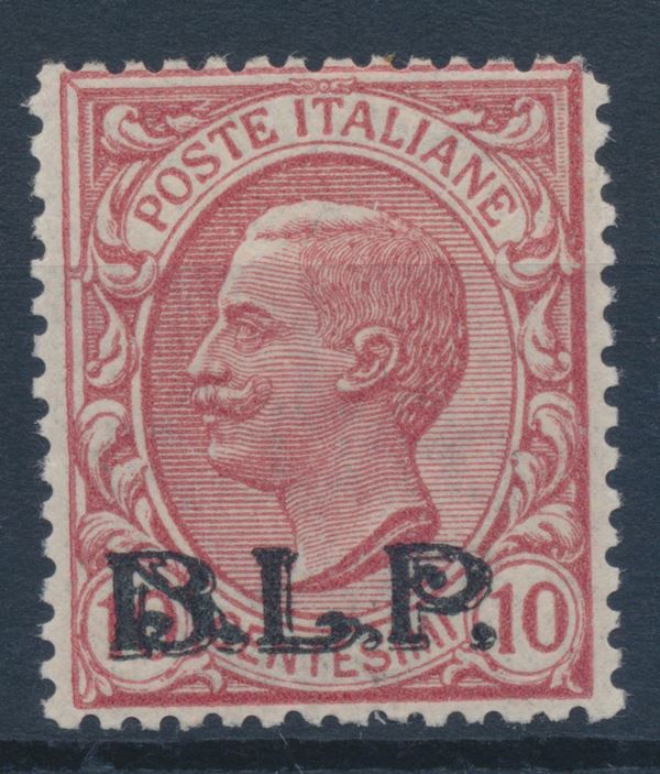 1922 – Regno d’Italia - Buste Lettere Postali – 10 cent. rosa, soprastampa “B.L.P.”, III tipo (Sass. 13).
