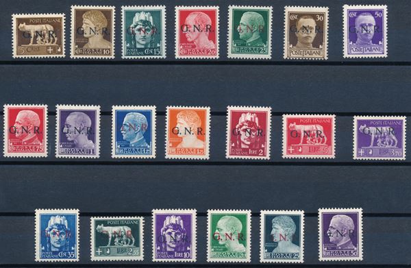 1944 – Repubblica Sociale Italiana – Emissione della “Guardia Nazionale Repubblicana” con soprastampa  [..]