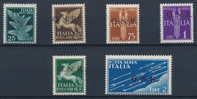 1944 – Repubblica Sociale Italiana – Posta Aerea - Emissione della “guardia Nazionale Repubblican...