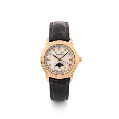 Calendario Completo e Fasi Lunari Ref 2360 in Oro Rosa 18k , Quadrante Madreperla con Diamanti, S...