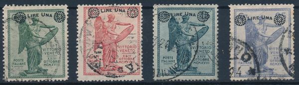 1924 – Regno d’Italia – Vittoria soprastampata – Serie completa usata (Sass. S.30).
