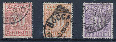 1913 – Regno D’italia – Servizio Commissioni – “cifra in un Cerchio” Serie Completa Usata (sass. ...
