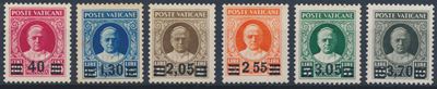1934 – Città del Vaticano – Serie “provvisoria” Nuova (sass. S.7)